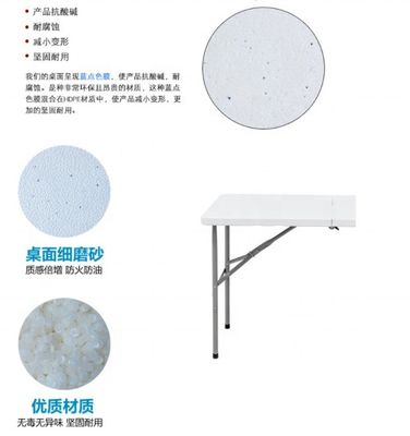 Outdoor Popular HDPE Plastic Foldable Picnic Dining Table with Modern Design Style