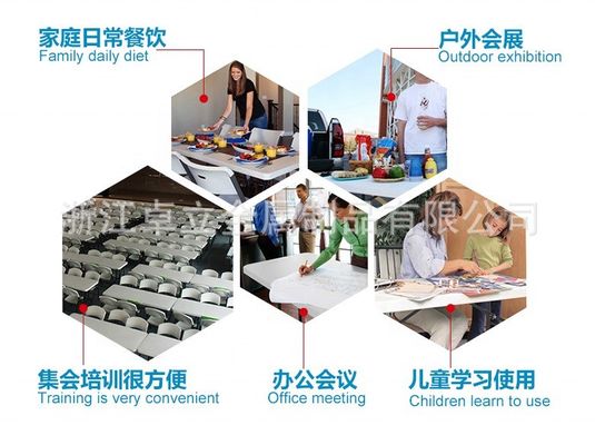 Outdoor Popular HDPE Plastic Foldable Picnic Dining Table with Modern Design Style