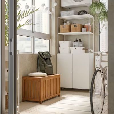 Customization Wooden Outdoor/Indoor Storage Bench Large Storage Deck Box Garden Shed