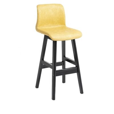 Mail Packing Villia High Chair Bar Counter Chair with Fabric Stylish and Solid Wood