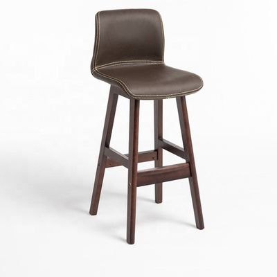 Mail Packing Villia High Chair Bar Counter Chair with Fabric Stylish and Solid Wood