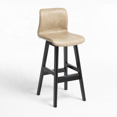 Mail Packing Villia High Chair Bar Counter Chair with Fabric Stylish and Solid Wood