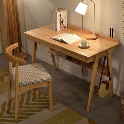 Wooden Nordic Art Assurance Customized Practical Study Desk Laptop Table for Home Office
