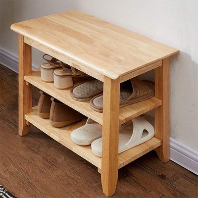 NO Folded Shoe Storage Rack Simple Household Shoe Cabinet Made of Beech Wood