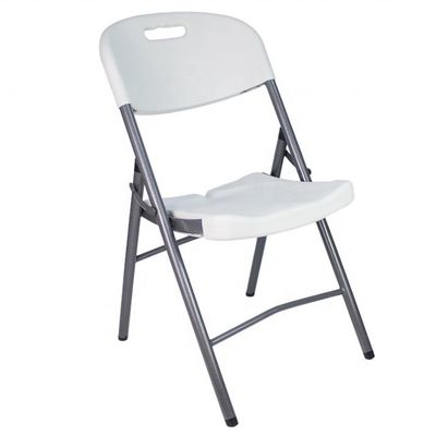 Lightweight HDPE Foldable Chair for Wedding Events Portable Plastic Metal Folding Chair