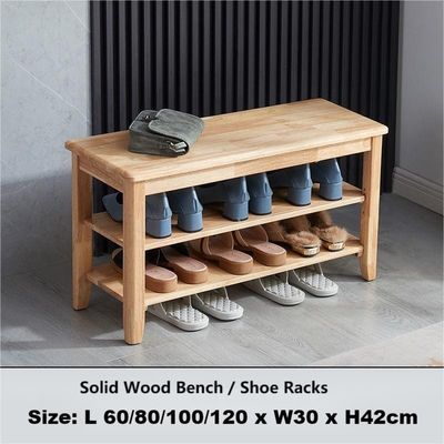 NO Folded Shoe Storage Rack Simple Household Shoe Cabinet Made of Beech Wood