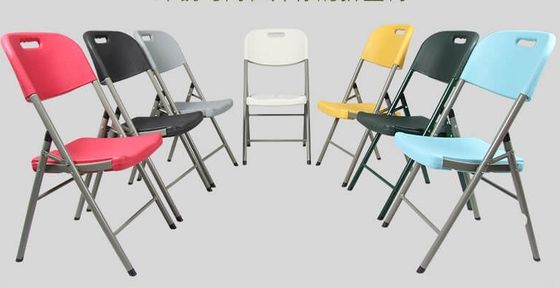 Lightweight HDPE Foldable Chair for Wedding Events Portable Plastic Metal Folding Chair