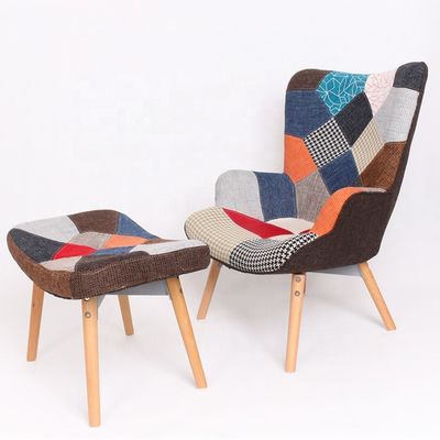 Hospital Customized Practical Livingroom Armchair with Solid Wood Frame and Fabric Seat Back Material
