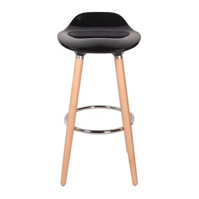 Bar Furniture Solid Wood Leg ABS Plastic Bar Chair for Modern High Stool Furniture