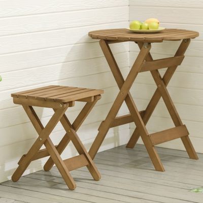 Portable Bamboo Wooden Picnic Wine Tray With Folding Legs Light Luxury Nordic Balcony Low Table For Outdoor Entertaining