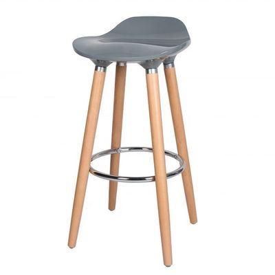 Bar Furniture Solid Wood Leg ABS Plastic Bar Chair for Modern High Stool Furniture