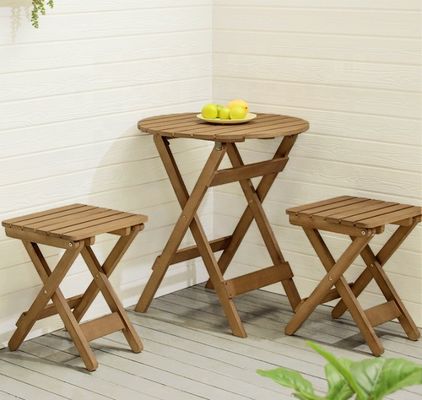 Portable Bamboo Wooden Picnic Wine Tray With Folding Legs Light Luxury Nordic Balcony Low Table For Outdoor Entertaining