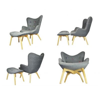 Hospital Customized Practical Livingroom Armchair with Solid Wood Frame and Fabric Seat Back Material