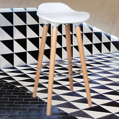 Bar Furniture Solid Wood Leg ABS Plastic Bar Chair for Modern High Stool Furniture