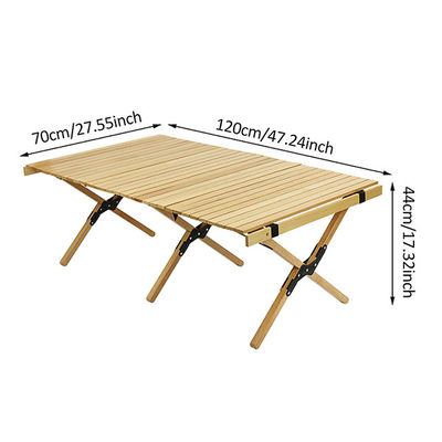 Competitive Cake Roll Folding Wood Tables Carrying Outdoor Leisure Table Wooden Furniture General for Luxury Modern Style