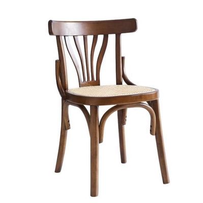 Solid Wood Stackable Nordic Design Rattan Seat Dining Chair