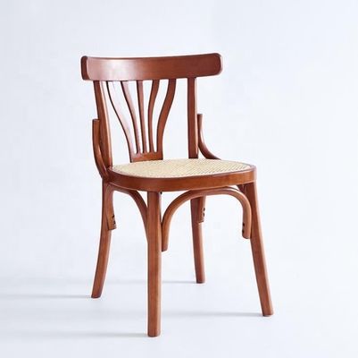 Solid Wood Stackable Nordic Design Rattan Seat Dining Chair