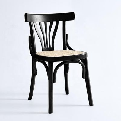 Solid Wood Stackable Nordic Design Rattan Seat Dining Chair