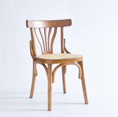 Solid Wood Stackable Nordic Design Rattan Seat Dining Chair