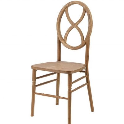 NO Folded Solid Wood Material Stackable Banquet Chairs for Hotel Furniture Round Back Chiavari Design