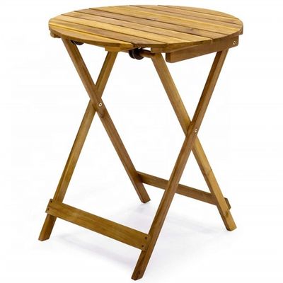 3-Piece Folding Acacia Wood Bistro Set Perfect for Outdoor Dining and Entertaining