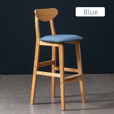Contemporary Design Style Wooden Bar Chair Stools for High Table in Living Room