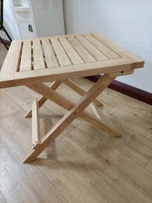 Modern Design Small Folding Garden Rubber Wood Table for Patio Outdoor Coffee Drinks Mail Packing Modern Style