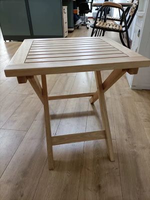 Modern Design Small Folding Garden Rubber Wood Table for Patio Outdoor Coffee Drinks Mail Packing Modern Style