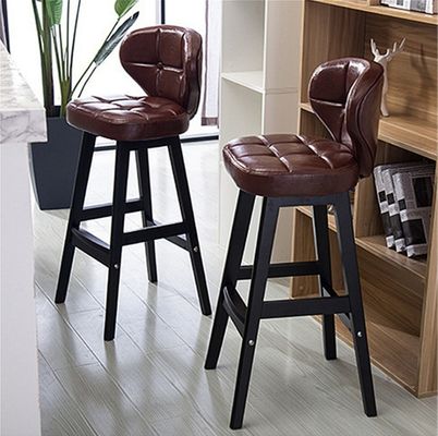 Mail packing Y Modern Antique Upholstered Wooden Bar Chair Stools Leather High Chair for Bar Table at Affordable