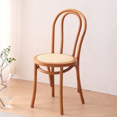 Natural Rattan Cushion Solid Wood Wedding Wooden Chair Modern Customized Banquet Stackable Chair for Commercial Furniture