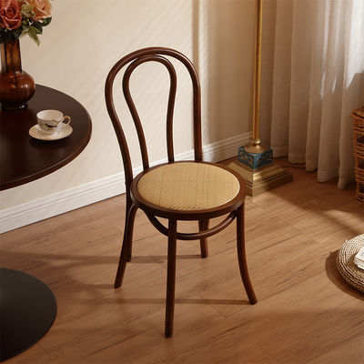 Natural Rattan Cushion Solid Wood Wedding Wooden Chair Modern Customized Banquet Stackable Chair for Commercial Furniture