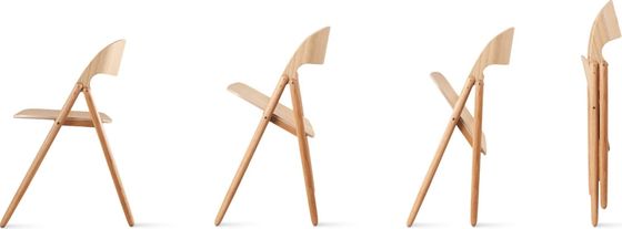 Outdoor Banquet Chair Solid Wood Modern Folding Chair for Living/Dining in Restaurant/Wedding Room