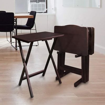 Solid Wood Folding Dining Table for Study and Portability in Outdoor Settings