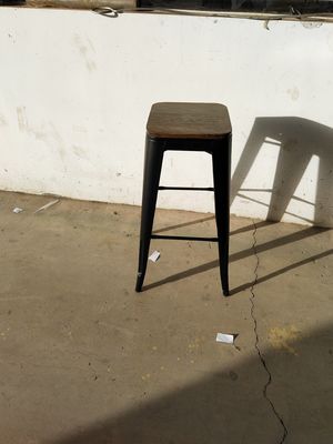 Antique Metal Bar Chair Stools Wooden Top High Chair for Bar Table in Kitchen and Dining Room