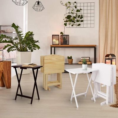 Solid Wood Folding Dining Table for Study and Portability in Outdoor Settings