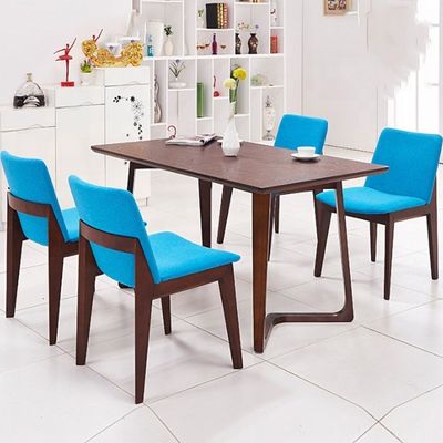 Customized Exquisite Workmanship Solid Wood Leg Dining Room Set Furniture with Dinning Table and Chairs Design