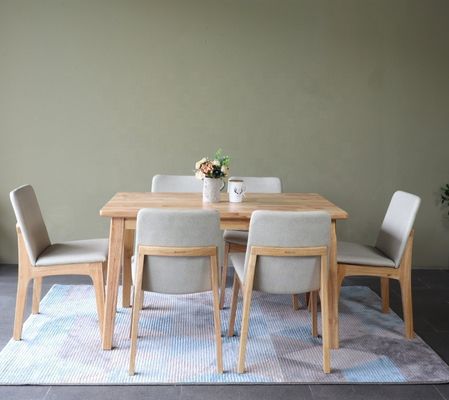Customized Exquisite Workmanship Solid Wood Leg Dining Room Set Furniture with Dinning Table and Chairs Design