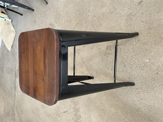 Antique Metal Bar Chair Stools Wooden Top High Chair for Bar Table in Kitchen and Dining Room