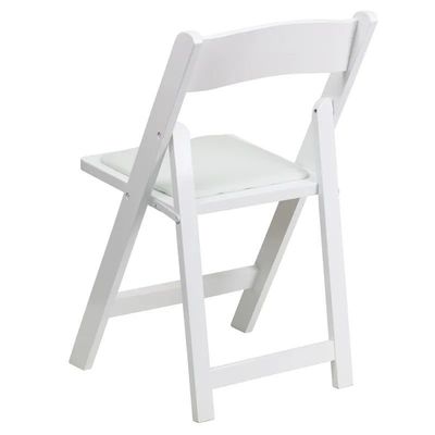 Hotel Event Usage Wooden Folding Chairs for Wedding Popular Colors White Hotel Banquet Dining