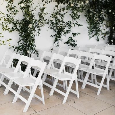 Hotel Event Usage Wooden Folding Chairs for Wedding Popular Colors White Hotel Banquet Dining