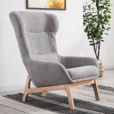 Exquisite Workmanship Livingroom Leisure Chair Luxury for 2021 Customization in Synthetic Leather and Rubber Wood