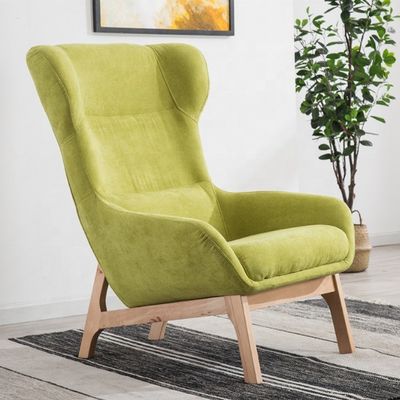 Exquisite Workmanship Livingroom Leisure Chair Luxury for 2021 Customization in Synthetic Leather and Rubber Wood