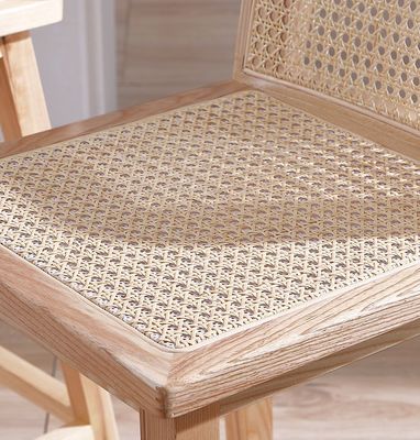 W46*D46*H93cm Bar Furniture Nordic Rattan Chair High Legs Chair Bar Stool Wood Chair for Bar