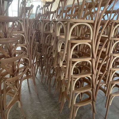 Rattan Cross Back Chair for Dining Room Wedding Modern Wooden Chair in Brown/Natural/White/Red Wine 25 Days Delivery
