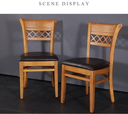 Solid Wood Dining Chair with Modern Design and Soft PU Leather Upholstered Cushion