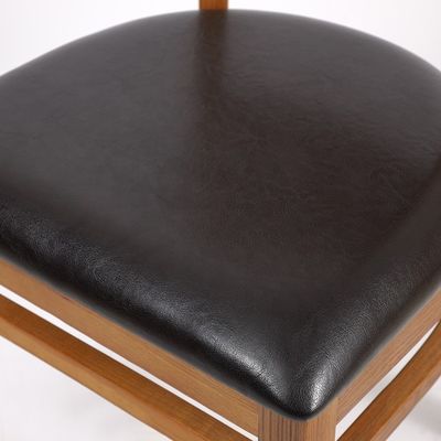 Solid Wood Dining Chair with Modern Design and Soft PU Leather Upholstered Cushion