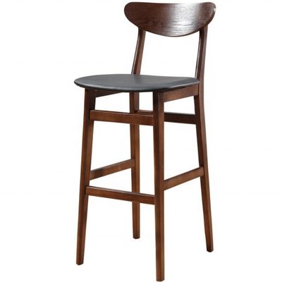 High Counter Bar Stool Chair With PU Leather Seat For Leisure Facilities Weight Limit 250kg With Leisure Facilities