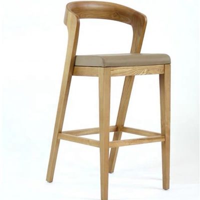 High Counter Bar Stool Chair With PU Leather Seat For Leisure Facilities Weight Limit 250kg With Leisure Facilities