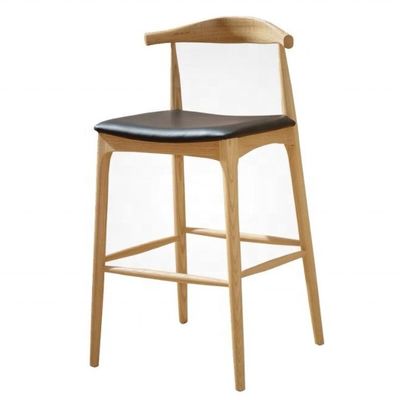 High Counter Bar Stool Chair With PU Leather Seat For Leisure Facilities Weight Limit 250kg With Leisure Facilities