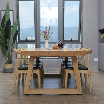 Office Building Nordic Art Assurance Customized Solid Wood Dining Table for Professional and Modern Design